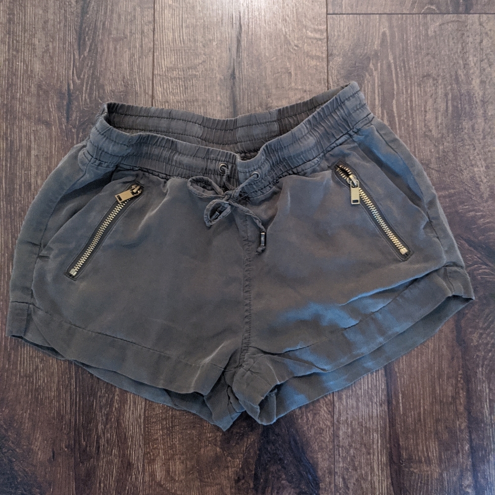 green drawstring shorts